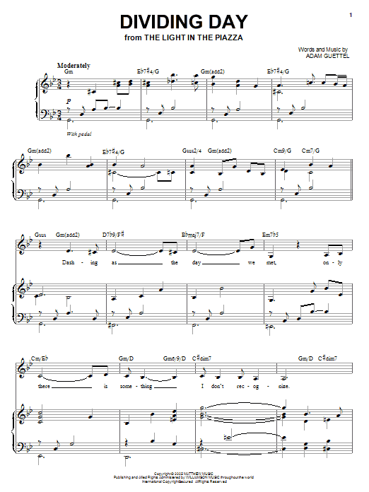 Preview Audra McDonald Dividing Day Broadway sheet music, notes and chords for Piano, Vocal & Guitar (Right-Hand Melody), SKU: 69676 Download Audra McDonald Dividing Day sheet music and printable PDF score & Broadway music notes