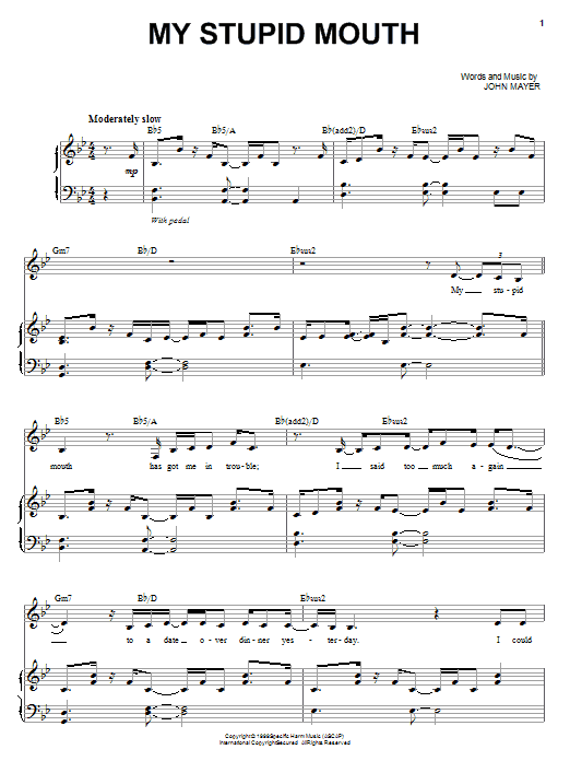 Preview Audra McDonald My Stupid Mouth Pop sheet music, notes and chords for Piano, Vocal & Guitar (Right-Hand Melody), SKU: 69679 Download Audra McDonald My Stupid Mouth sheet music and printable PDF score & Pop music notes