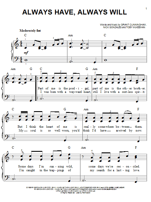 Preview Avalon Always Have, Always Will Pop sheet music, notes and chords for Lyrics & Chords, SKU: 82112 Download Avalon Always Have, Always Will sheet music and printable PDF score & Pop music notes