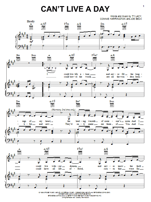 Preview Avalon Can't Live A Day Pop sheet music, notes and chords for Piano & Vocal, SKU: 21630 sheet music, piano notes, chords, guitar tabs, score, transpose, transcribe, how to play, guide, download, learn, tutorial, progression, song, artist, awards, billboard, mtv, vh1, tour, single, album, release