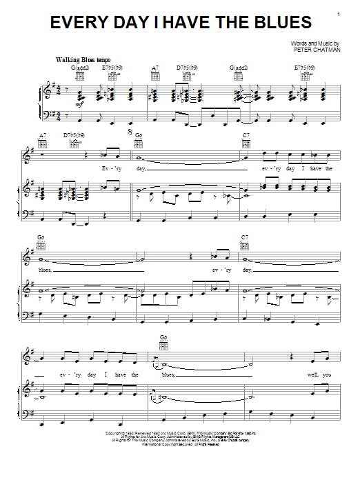 Preview B.B. King Every Day I Have The Blues Blues sheet music, notes and chords for Piano Transcription, SKU: 196644 sheet music, piano notes, chords, guitar tabs, score, transpose, transcribe, how to play, guide, download, learn, tutorial, progression, song, artist, awards, billboard, mtv, vh1, tour, single, album, release
