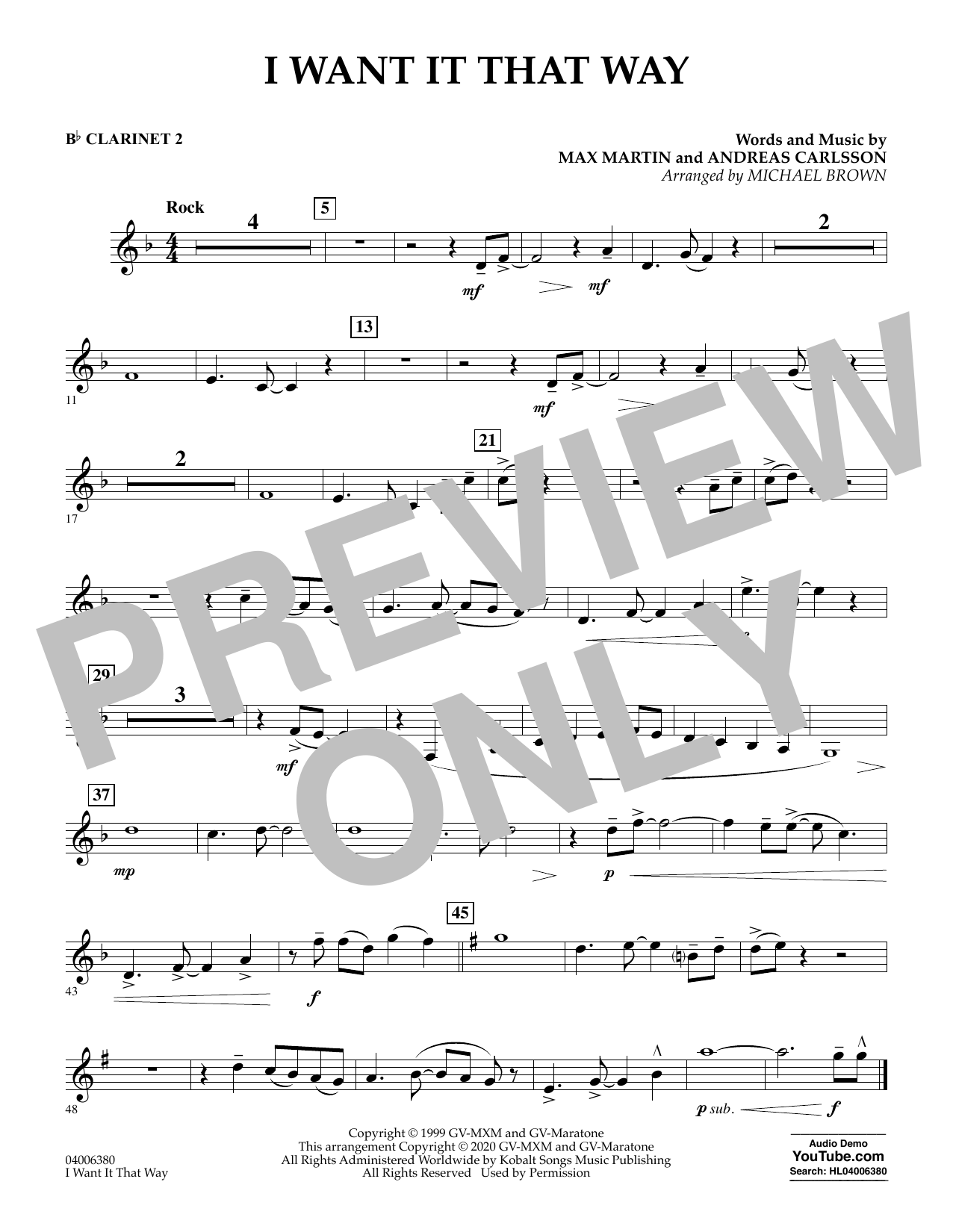 Backstreet Boys I Want It That Way Arr Michael Brown Clarinet 2 Sheet Music Download Printable Pop Pdf Concert Band Score Sku Backstreet Boys I Want It That Way Arr Michael Brown Clarinet 2 Sheet Music Download Printable Pop Pdf Concert Band Score Sku