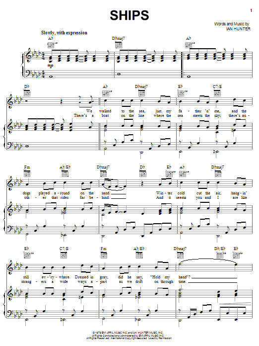 Preview Barry Manilow Ships Jazz sheet music, notes and chords for Piano, Vocal & Guitar (Right-Hand Melody), SKU: 18318 sheet music, piano notes, chords, guitar tabs, score, transpose, transcribe, how to play, guide, download, learn, tutorial, progression, song, artist, awards, billboard, mtv, vh1, tour, single, album, release