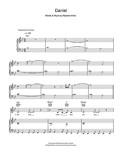 Preview Bat For Lashes Daniel Pop sheet music, notes and chords for Lyrics & Chords, SKU: 101467 sheet music, piano notes, chords, guitar tabs, score, transpose, transcribe, how to play, guide, download, learn, tutorial, progression, song, artist, awards, billboard, mtv, vh1, tour, single, album, release