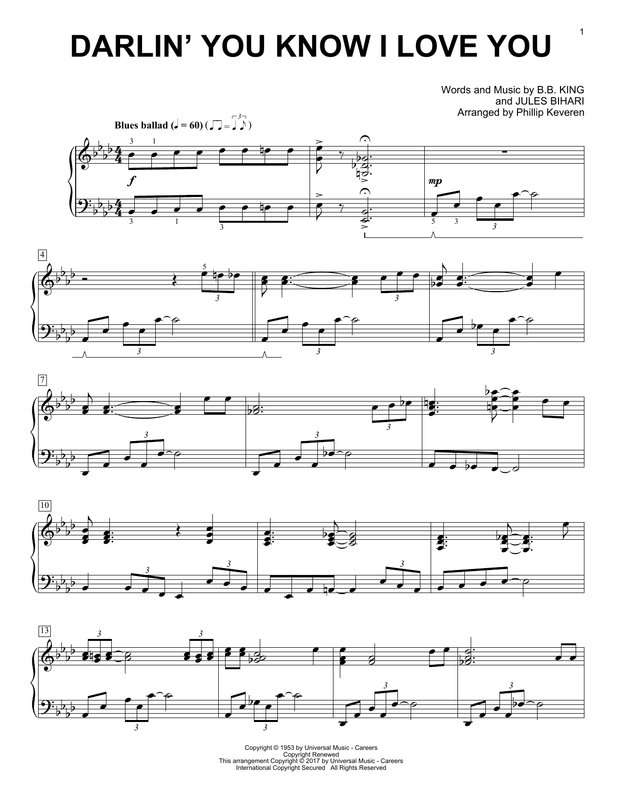 Phillip Keveren Darlin' You Know I Love You Sheet Music & Chords for Piano Solo - Download or Print PDF