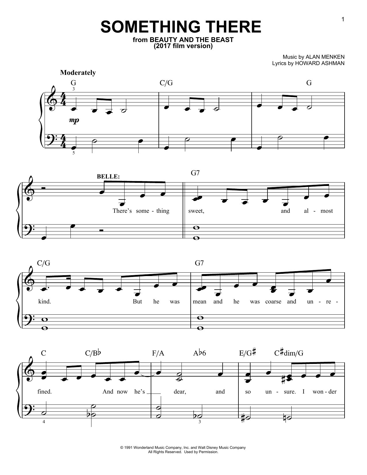 Beauty and Beast Cast "Something There (from Beauty And The Beast)" Sheet Music | Download Printable PDF Score How To Play On Ukulele? SKU 185451