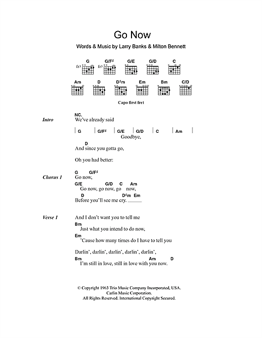 Download Bessie Banks Go Now sheet music and printable PDF score & Soul music notes