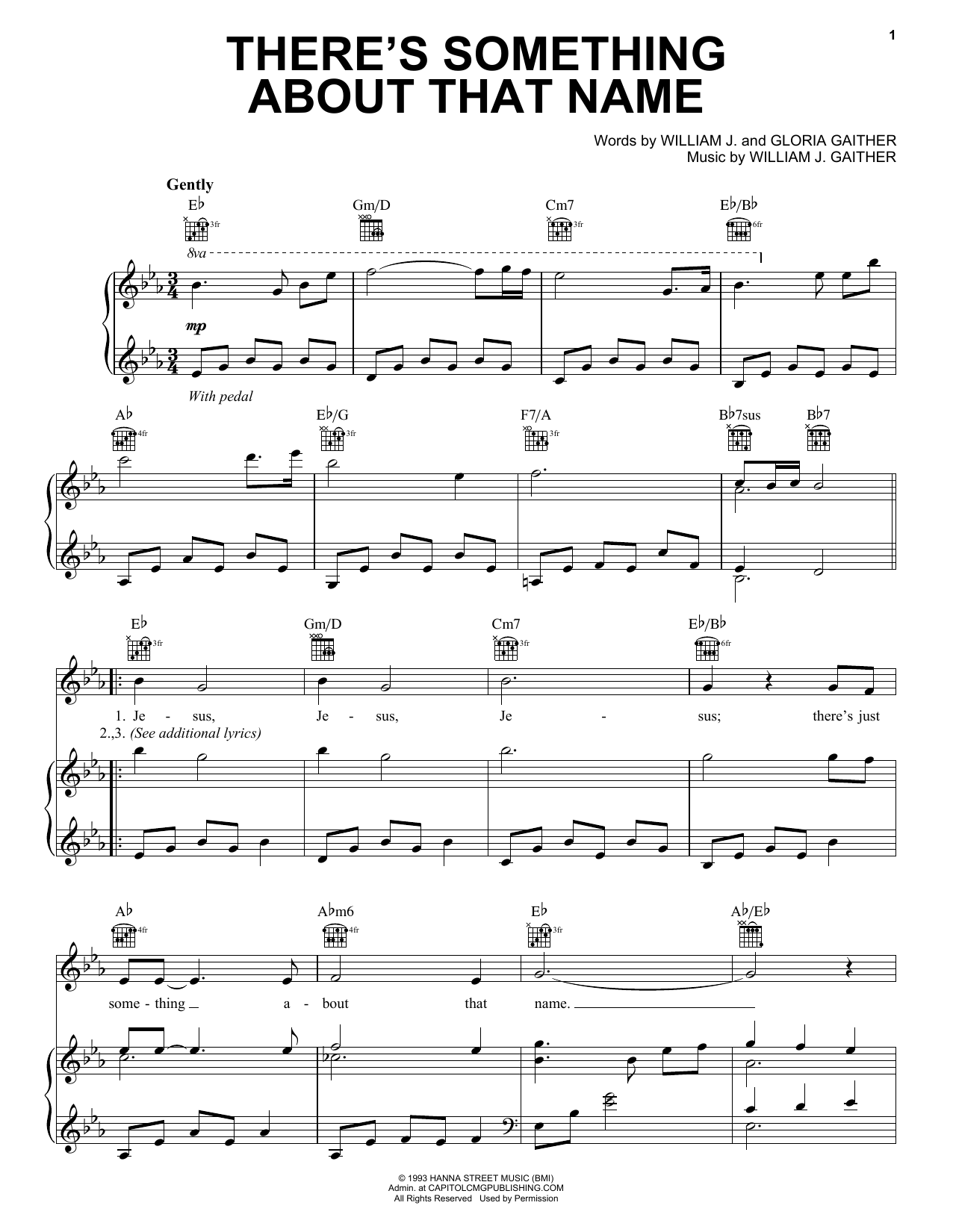 Preview Bill & Gloria Gaither There's Something About That Name Religious sheet music, notes and chords for Piano (Big Notes), SKU: 157655 sheet music, piano notes, chords, guitar tabs, score, transpose, transcribe, how to play, guide, download, learn, tutorial, progression, song, artist, awards, billboard, mtv, vh1, tour, single, album, release