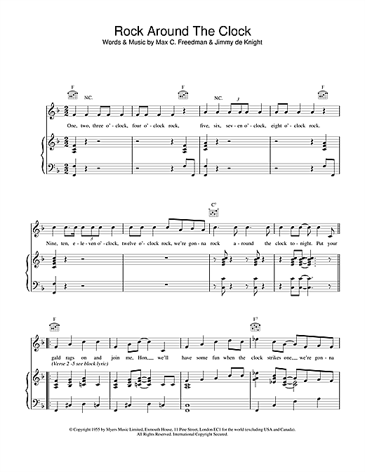 Preview Bill Haley & His Comets Rock Around The Clock Pop sheet music, notes and chords for Trumpet Duet, SKU: 409206 sheet music, piano notes, chords, guitar tabs, score, transpose, transcribe, how to play, guide, download, learn, tutorial, progression, song, artist, awards, billboard, mtv, vh1, tour, single, album, release