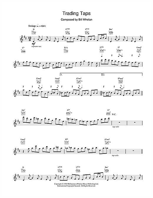 Preview Bill Whelan Trading Taps (from Riverdance) Musicals sheet music, notes and chords for Piano, SKU: 17504 sheet music, piano notes, chords, guitar tabs, score, transpose, transcribe, how to play, guide, download, learn, tutorial, progression, song, artist, awards, billboard, mtv, vh1, tour, single, album, release
