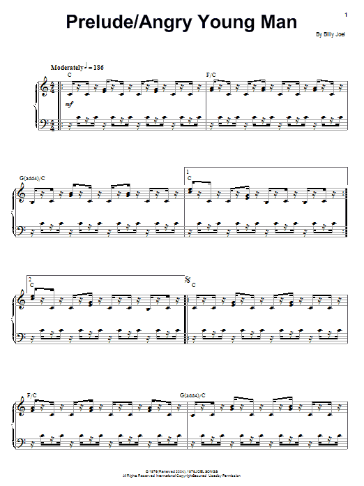 Preview Billy Joel Angry Young Man Rock sheet music, notes and chords for Lyrics & Chords, SKU: 79607 Download Billy Joel Angry Young Man sheet music and printable PDF score & Rock music notes