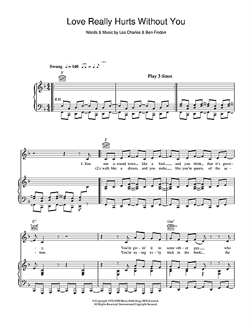 Preview Billy Ocean Love Really Hurts Without You Pop sheet music, notes and chords for Keyboard, SKU: 47585 sheet music, piano notes, chords, guitar tabs, score, transpose, transcribe, how to play, guide, download, learn, tutorial, progression, song, artist, awards, billboard, mtv, vh1, tour, single, album, release