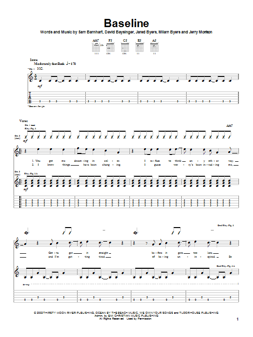 Preview Bleach Baseline Rock sheet music, notes and chords for Guitar Tab, SKU: 25238 Download Bleach Baseline sheet music and printable PDF score & Rock music notes