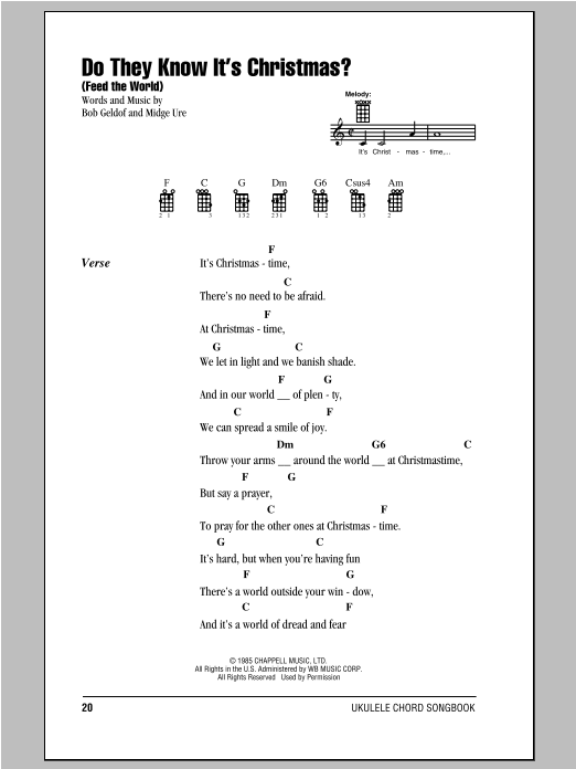 Bob Geldof Do They Know It S Christmas Feed The World Sheet Music Download Printable Christmas Pdf Trombone Solo Score Sku 1909