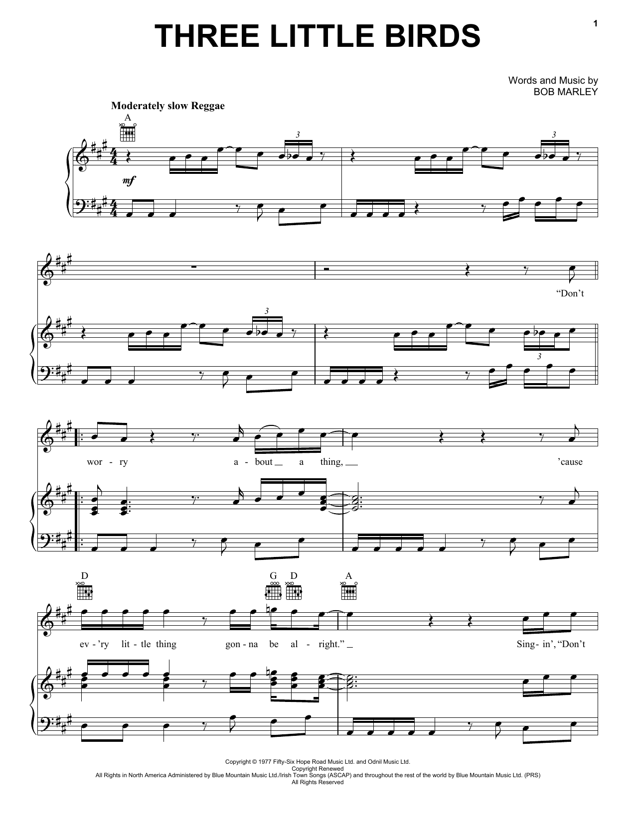 Preview Bob Marley Three Little Birds Pop sheet music, notes and chords for Lyrics & Chords, SKU: 79096 sheet music, piano notes, chords, guitar tabs, score, transpose, transcribe, how to play, guide, download, learn, tutorial, progression, song, artist, awards, billboard, mtv, vh1, tour, single, album, release