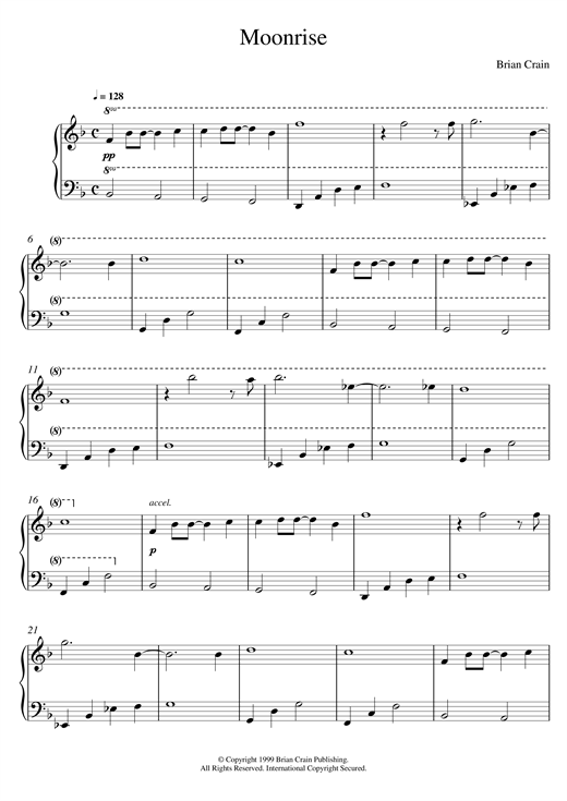 Preview Brian Crain Moonrise Classical sheet music, notes and chords for Piano, SKU: 120733 sheet music, piano notes, chords, guitar tabs, score, transpose, transcribe, how to play, guide, download, learn, tutorial, progression, song, artist, awards, billboard, mtv, vh1, tour, single, album, release