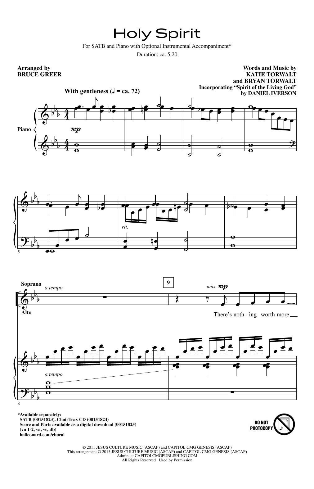 Bruce Greer Spirit Of The Living God Sheet Music & Chords for SATB - Download or Print PDF