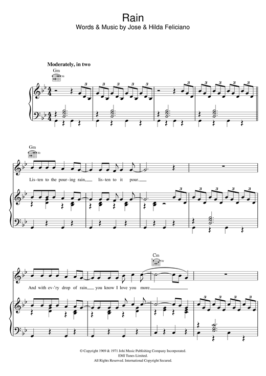 Preview Bruce Ruffin Rain Pop sheet music, notes and chords for Piano, Vocal & Guitar (Right-Hand Melody), SKU: 121090 sheet music, piano notes, chords, guitar tabs, score, transpose, transcribe, how to play, guide, download, learn, tutorial, progression, song, artist, awards, billboard, mtv, vh1, tour, single, album, release