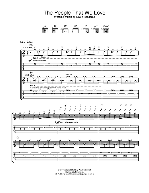 Preview Bush The People That We Love Rock sheet music, notes and chords for Guitar Tab, SKU: 23825 sheet music, piano notes, chords, guitar tabs, score, transpose, transcribe, how to play, guide, download, learn, tutorial, progression, song, artist, awards, billboard, mtv, vh1, tour, single, album, release