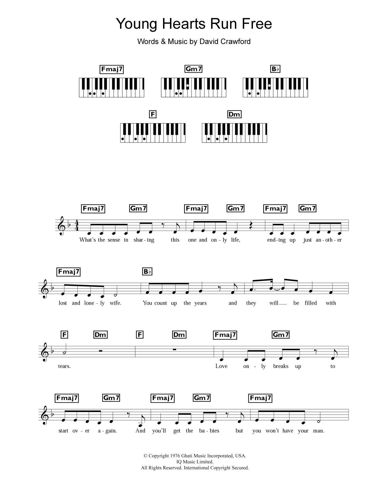 Download Candi Staton Young Hearts Run Free sheet music and printable PDF score & Pop music notes