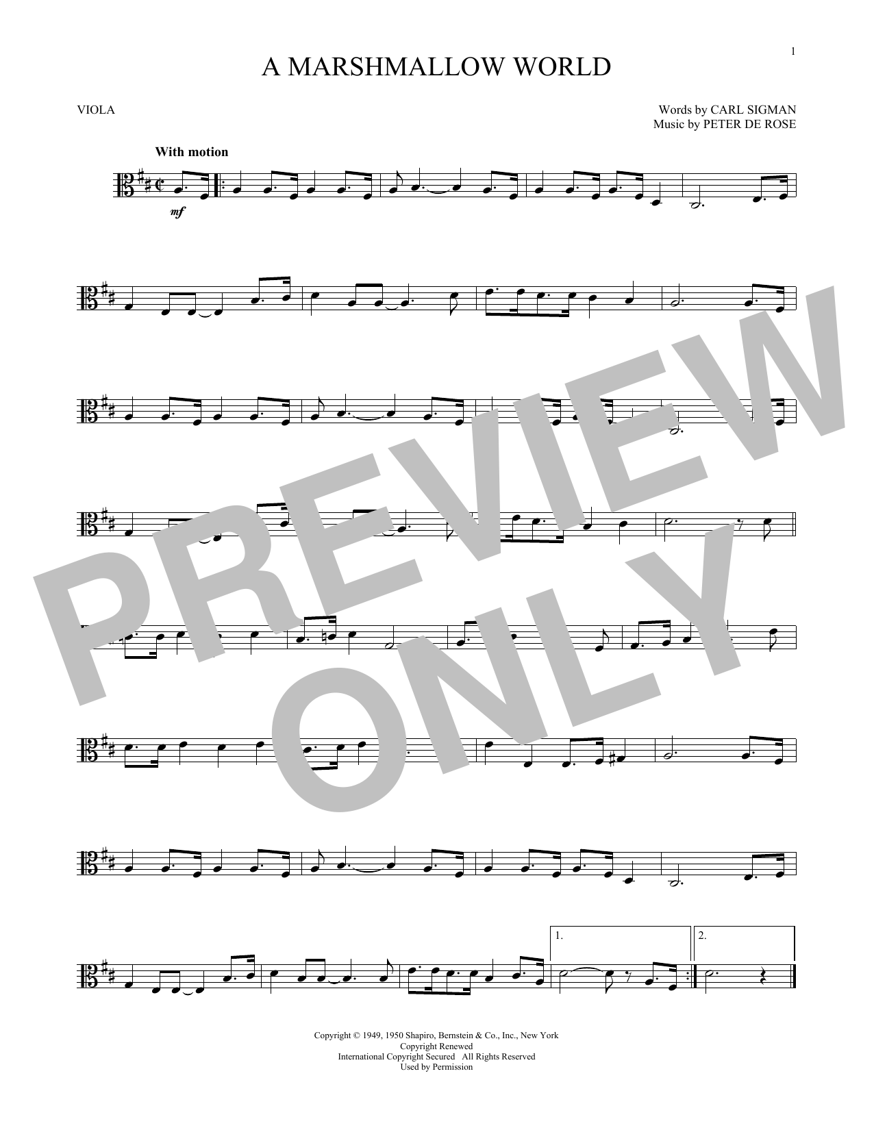 A Marshmallow World Sheet Music Notes Peter De Rose Chords