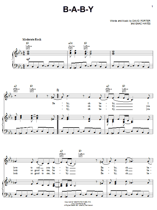 Preview Isaac Hayes B.A.B.Y Soul sheet music, notes and chords for Piano, Vocal & Guitar, SKU: 18468 Download Isaac Hayes B.A.B.Y sheet music and printable PDF score & Soul music notes