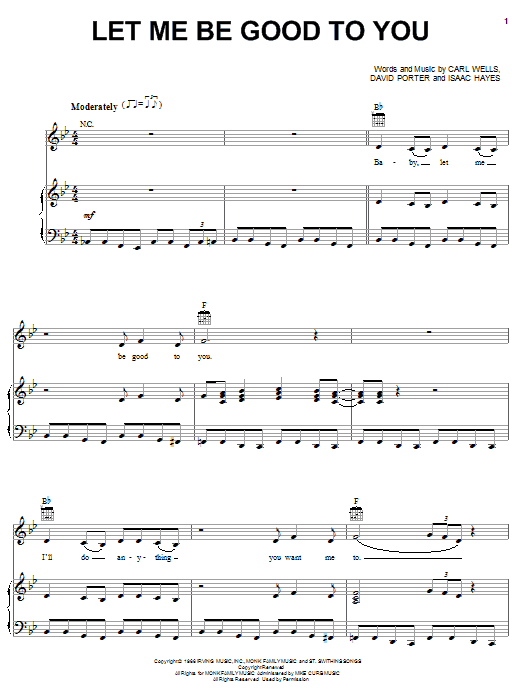 Preview Carla Thomas Let Me Be Good To You Pop sheet music, notes and chords for Piano, Vocal & Guitar (Right-Hand Melody), SKU: 62770 Download Carla Thomas Let Me Be Good To You sheet music and printable PDF score & Pop music notes