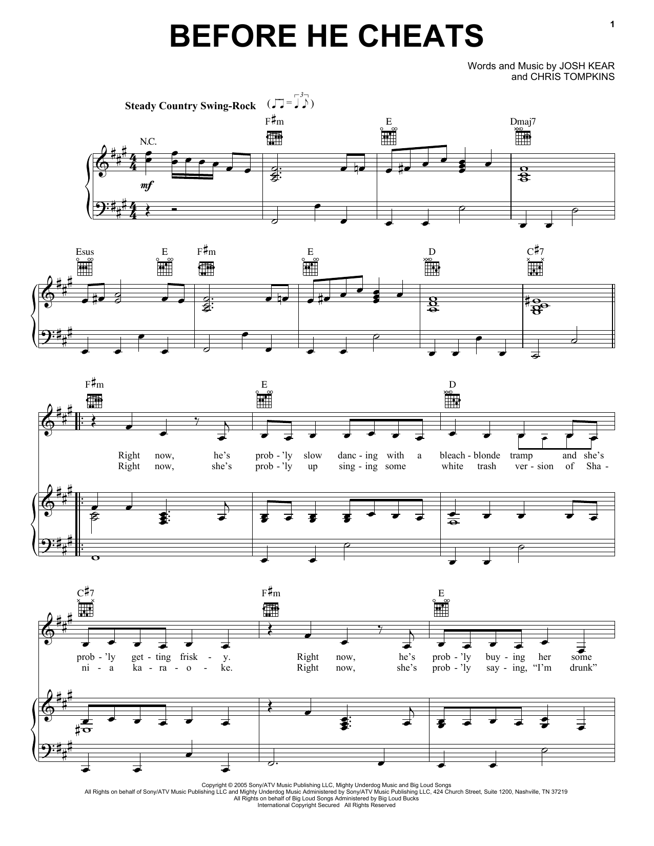 Preview Carrie Underwood Before He Cheats Pop sheet music, notes and chords for Lyrics & Chords, SKU: 160540 sheet music, piano notes, chords, guitar tabs, score, transpose, transcribe, how to play, guide, download, learn, tutorial, progression, song, artist, awards, billboard, mtv, vh1, tour, single, album, release