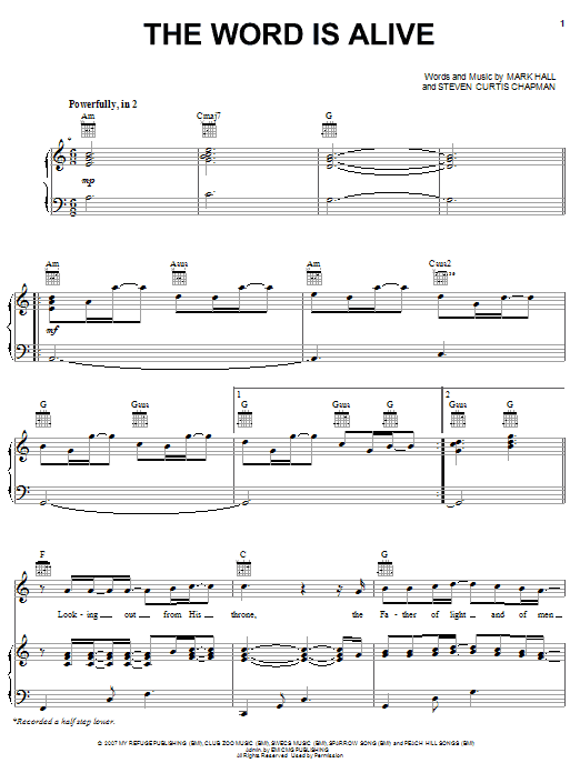 Preview Casting Crowns The Word Is Alive Pop sheet music, notes and chords for Easy Guitar Tab, SKU: 72942 sheet music, piano notes, chords, guitar tabs, score, transpose, transcribe, how to play, guide, download, learn, tutorial, progression, song, artist, awards, billboard, mtv, vh1, tour, single, album, release