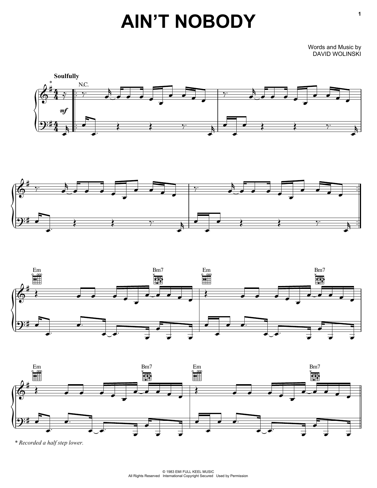 Preview Chaka Khan Ain't Nobody Jazz sheet music, notes and chords for Real Book – Melody & Chords, SKU: 472921 sheet music, piano notes, chords, guitar tabs, score, transpose, transcribe, how to play, guide, download, learn, tutorial, progression, song, artist, awards, billboard, mtv, vh1, tour, single, album, release