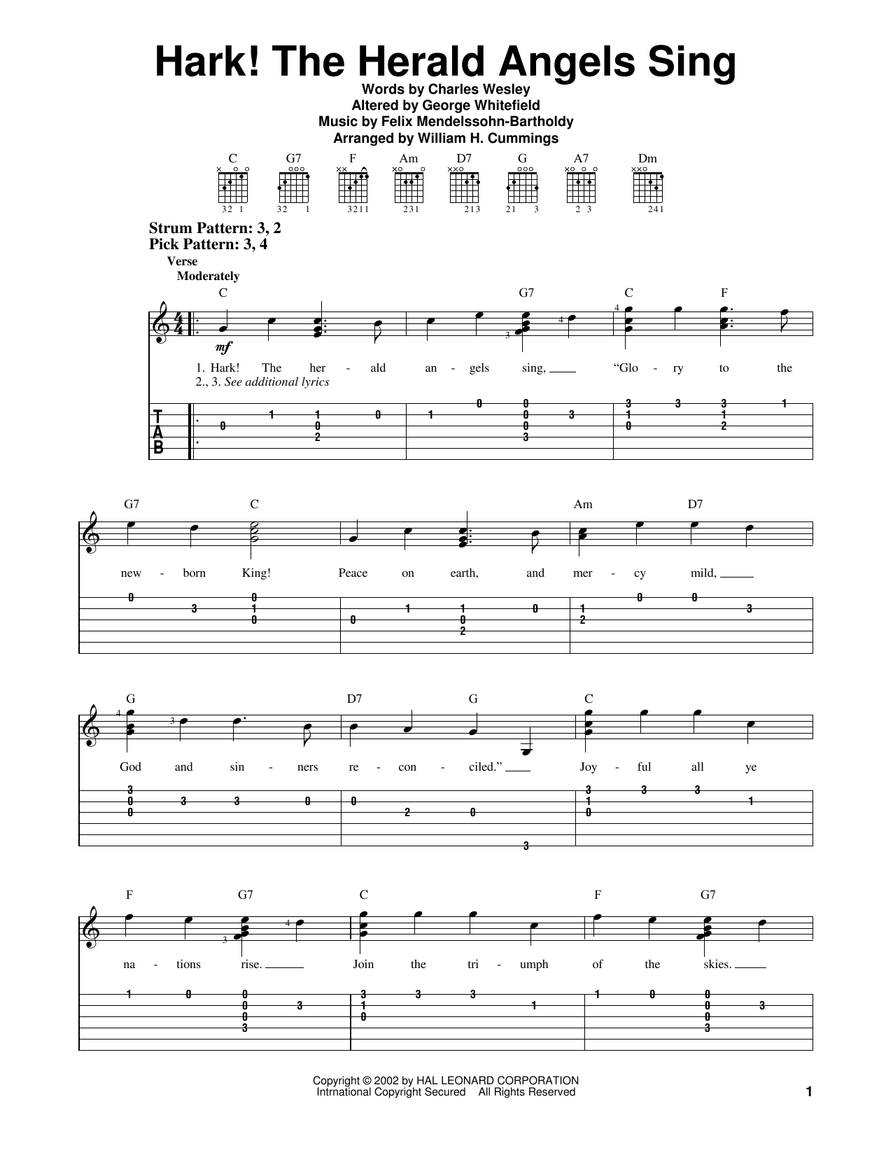 Download Charles Wesley Hark! The Herald Angels Sing sheet music and printable PDF score & Christmas music notes