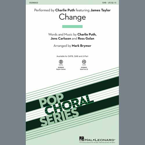 Charlie Puth Change (feat. James Taylor) (arr. Ma profile image