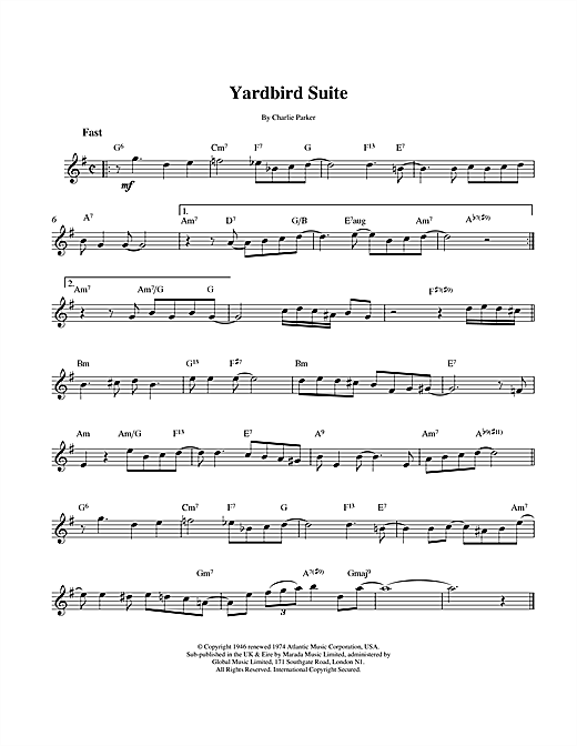 Preview Charlie Parker Yardbird Suite Jazz sheet music, notes and chords for Flute, SKU: 108040 sheet music, piano notes, chords, guitar tabs, score, transpose, transcribe, how to play, guide, download, learn, tutorial, progression, song, artist, awards, billboard, mtv, vh1, tour, single, album, release