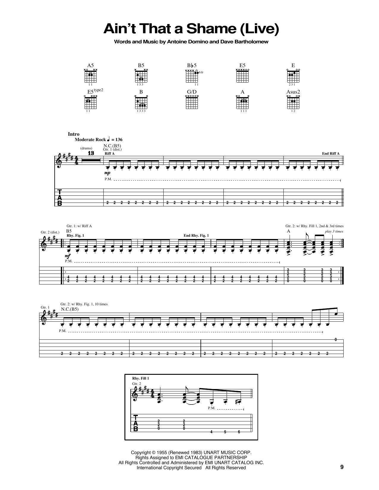 Preview Cheap Trick Ain't That A Shame Jazz sheet music, notes and chords for Guitar Tab, SKU: 160659 sheet music, piano notes, chords, guitar tabs, score, transpose, transcribe, how to play, guide, download, learn, tutorial, progression, song, artist, awards, billboard, mtv, vh1, tour, single, album, release