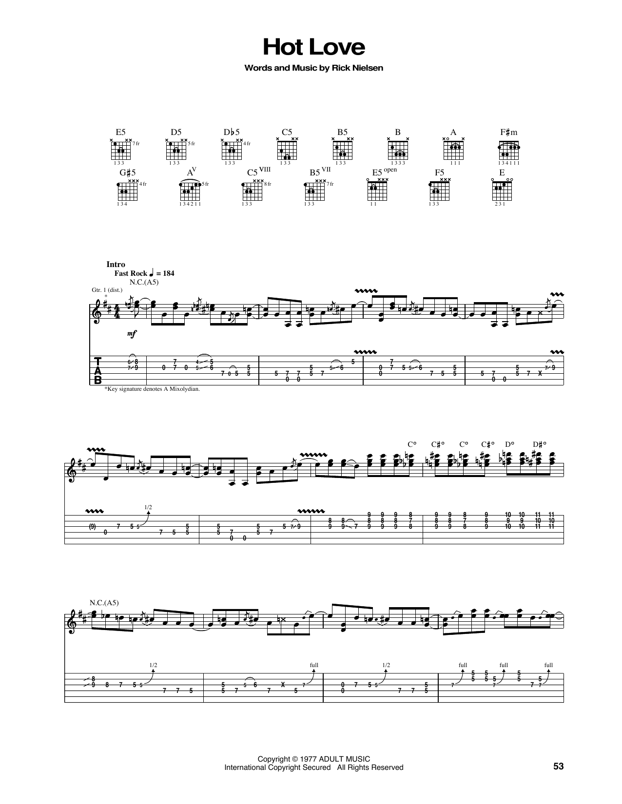 Preview Cheap Trick Hot Love Pop sheet music, notes and chords for Guitar Tab, SKU: 160616 sheet music, piano notes, chords, guitar tabs, score, transpose, transcribe, how to play, guide, download, learn, tutorial, progression, song, artist, awards, billboard, mtv, vh1, tour, single, album, release