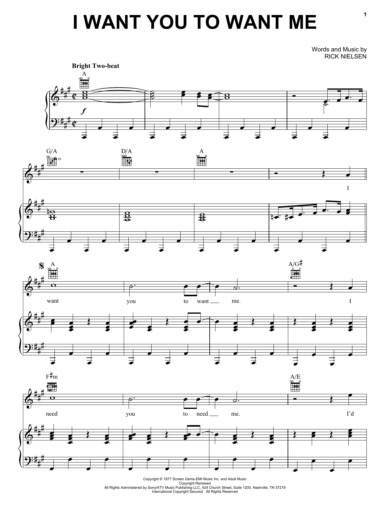 Preview Cheap Trick I Want You To Want Me Rock sheet music, notes and chords for Guitar Tab Play-Along, SKU: 27681 Download Cheap Trick I Want You To Want Me sheet music and printable PDF score & Rock music notes