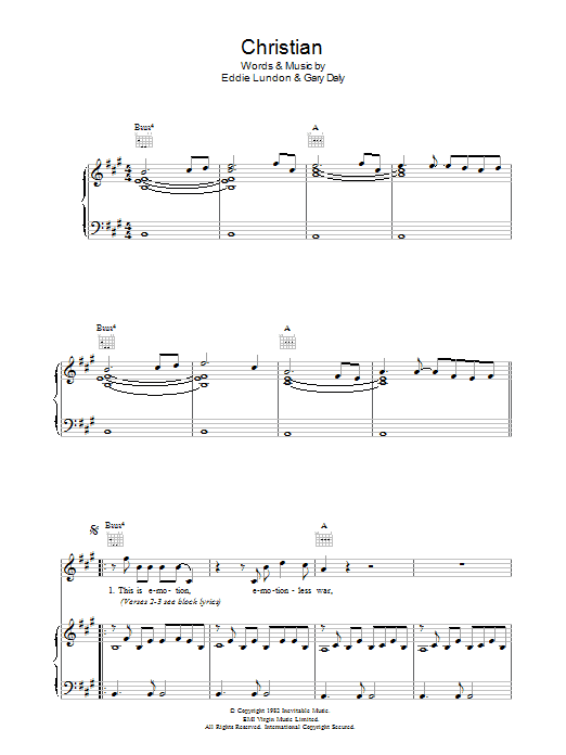 Preview China Crisis Christian Rock sheet music, notes and chords for Piano, Vocal & Guitar, SKU: 38438 Download China Crisis Christian sheet music and printable PDF score & Rock music notes