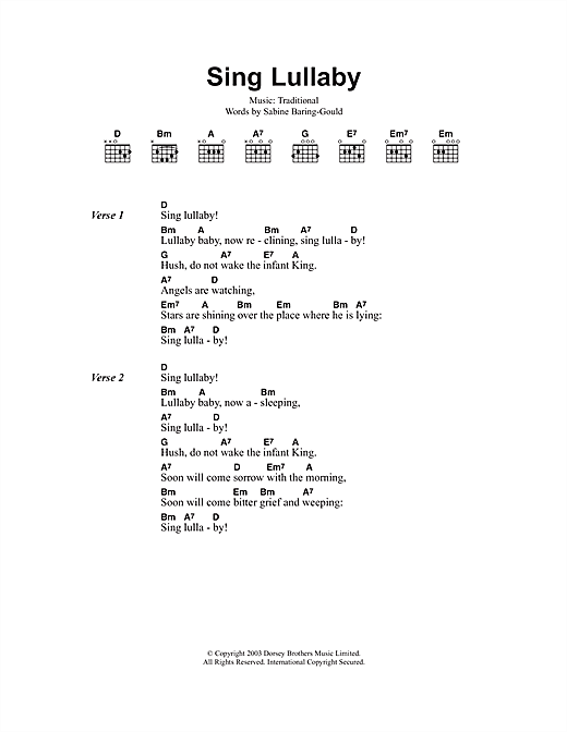 Download Christmas Carol Sing Lullaby sheet music and printable PDF score & Christmas music notes
