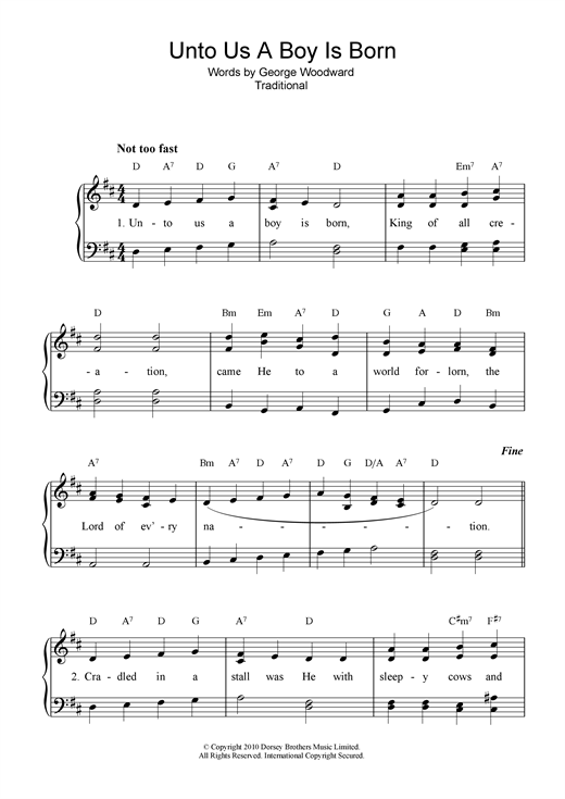 Preview Christmas Carol Unto Us A Boy Is Born Christmas sheet music, notes and chords for Guitar, SKU: 100239 sheet music, piano notes, chords, guitar tabs, score, transpose, transcribe, how to play, guide, download, learn, tutorial, progression, song, artist, awards, billboard, mtv, vh1, tour, single, album, release