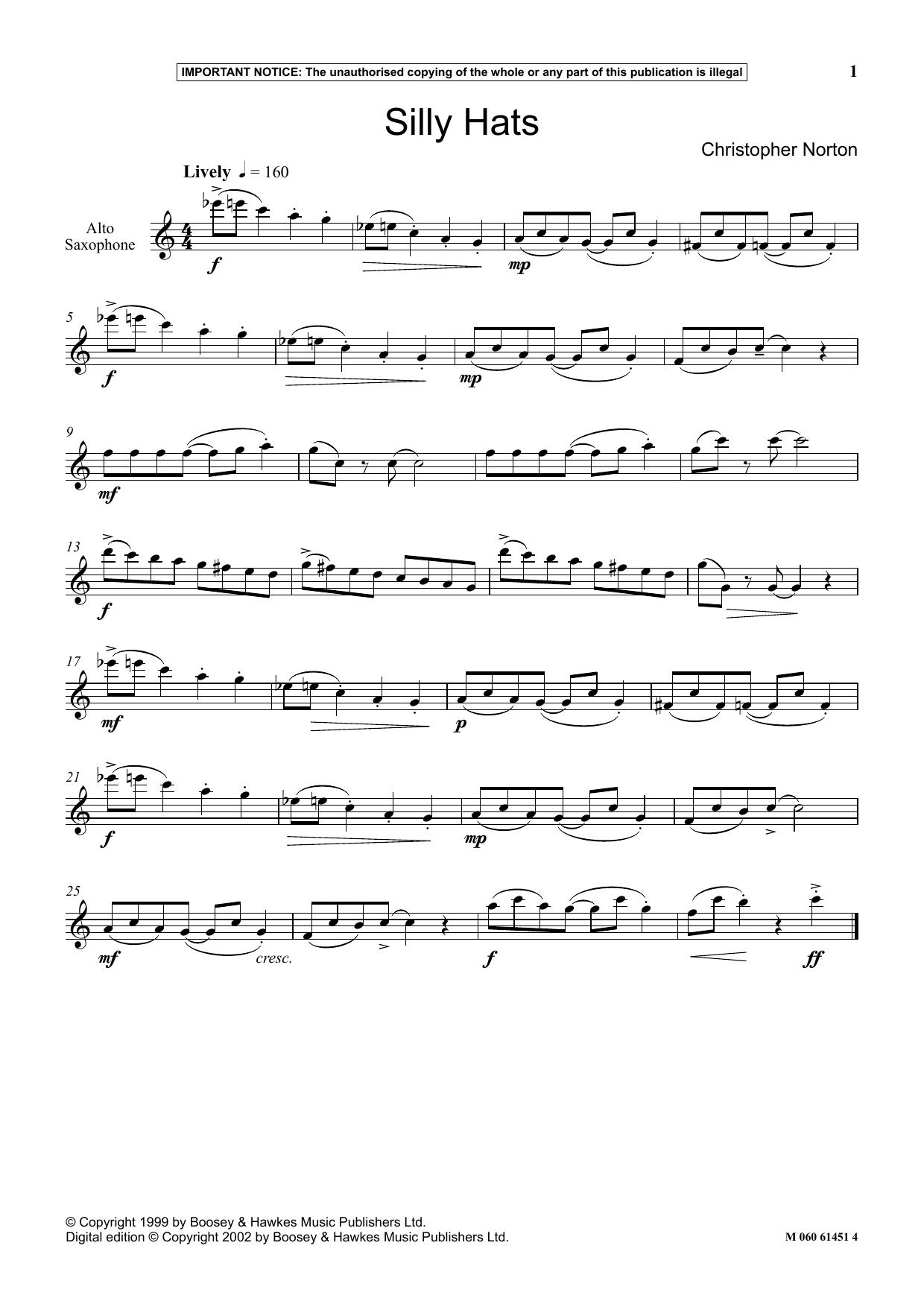Preview Christopher Norton Silly Hats Classical sheet music, notes and chords for Instrumental Solo, SKU: 306685 sheet music, piano notes, chords, guitar tabs, score, transpose, transcribe, how to play, guide, download, learn, tutorial, progression, song, artist, awards, billboard, mtv, vh1, tour, single, album, release