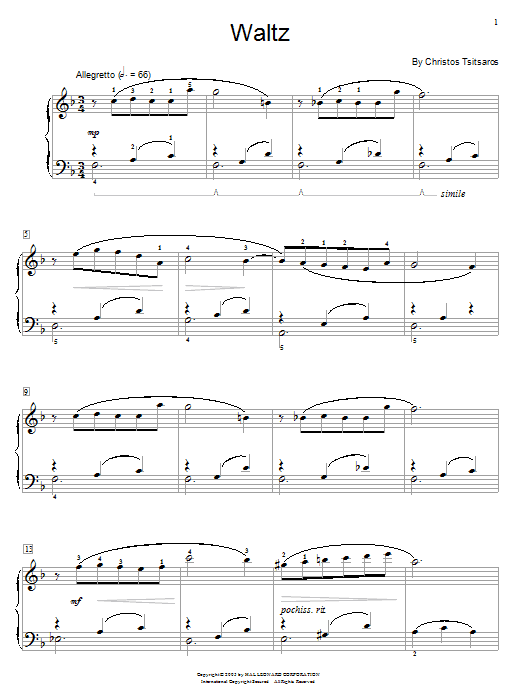 Preview Christos Tsitsaros Waltz Children sheet music, notes and chords for Educational Piano, SKU: 51184 sheet music, piano notes, chords, guitar tabs, score, transpose, transcribe, how to play, guide, download, learn, tutorial, progression, song, artist, awards, billboard, mtv, vh1, tour, single, album, release