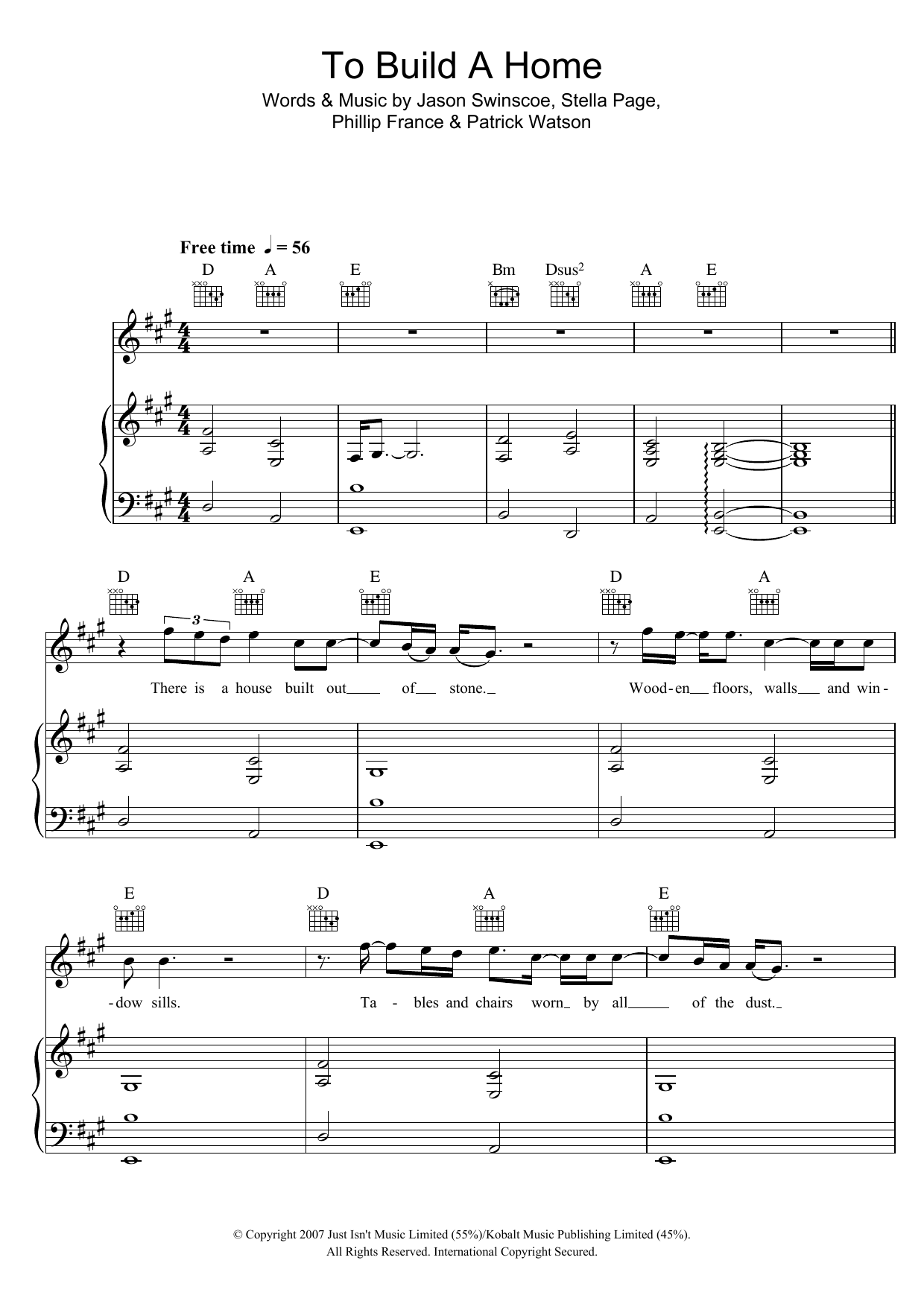 Download Cinematic Orchestra To Build A Home sheet music and printable PDF score & Alternative music notes