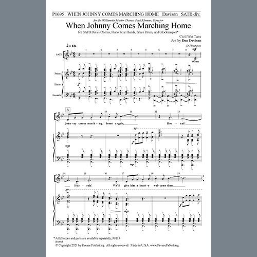 Civil War Tune When Johnny Comes Marching Home (arr profile image