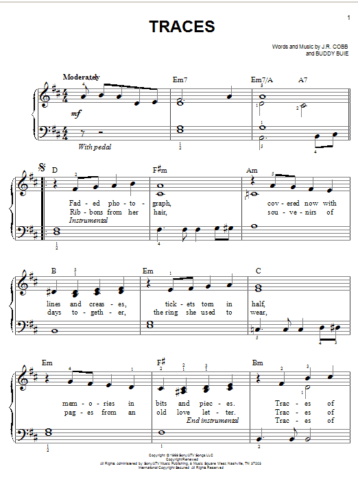 Preview Classics IV Traces Pop sheet music, notes and chords for Piano, Vocal & Guitar (Right-Hand Melody), SKU: 20688 Download Classics IV Traces sheet music and printable PDF score & Pop music notes