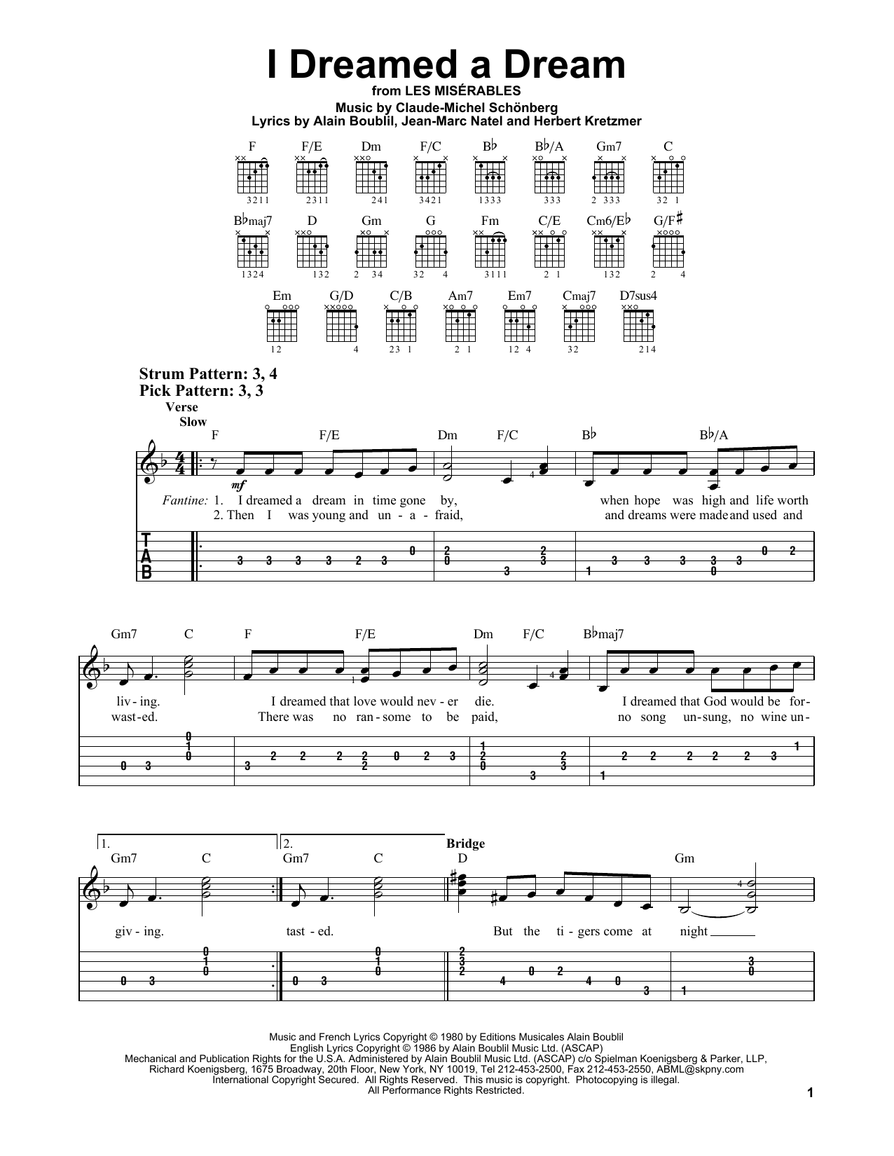 Preview Claude-Michel Schonberg I Dreamed A Dream (from Les Miserables) Musicals sheet music, notes and chords for Easy Piano, SKU: 114683 sheet music, piano notes, chords, guitar tabs, score, transpose, transcribe, how to play, guide, download, learn, tutorial, progression, song, artist, awards, billboard, mtv, vh1, tour, single, album, release