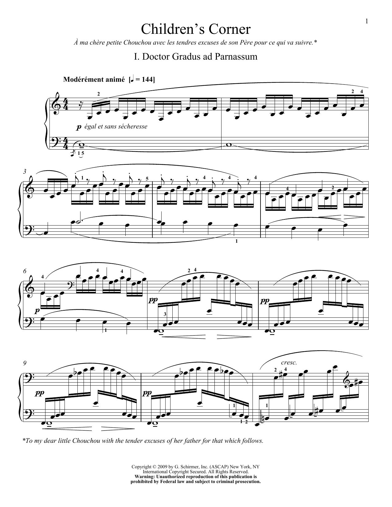 Download Claude Debussy Doctor Gradus ad Parnassum sheet music and printable PDF score & Post-1900 music notes