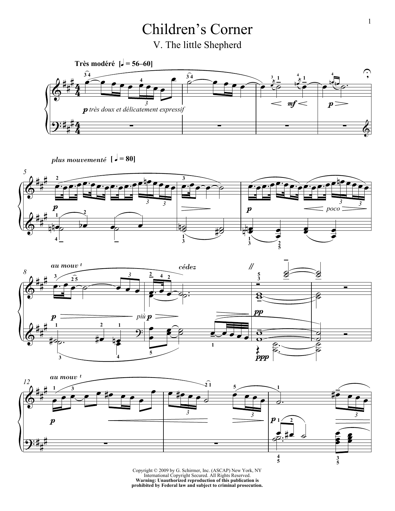 Preview Claude Debussy The Little Shepherd Post-1900 sheet music, notes and chords for Piano, SKU: 28410 Download Claude Debussy The Little Shepherd sheet music and printable PDF score & Post-1900 music notes