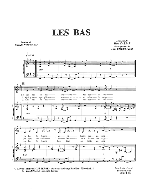 Preview Claude Nougaro Les Bas Pop sheet music, notes and chords for Piano & Vocal, SKU: 114776 sheet music, piano notes, chords, guitar tabs, score, transpose, transcribe, how to play, guide, download, learn, tutorial, progression, song, artist, awards, billboard, mtv, vh1, tour, single, album, release