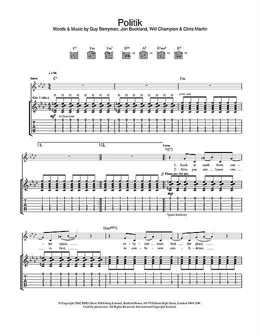 Preview Coldplay Politik Pop sheet music, notes and chords for Lyrics Only, SKU: 24105 sheet music, piano notes, chords, guitar tabs, score, transpose, transcribe, how to play, guide, download, learn, tutorial, progression, song, artist, awards, billboard, mtv, vh1, tour, single, album, release