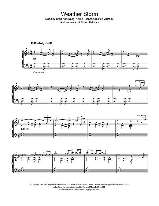 Download Craig Armstrong Weather Storm sheet music and printable PDF score & Classical music notes